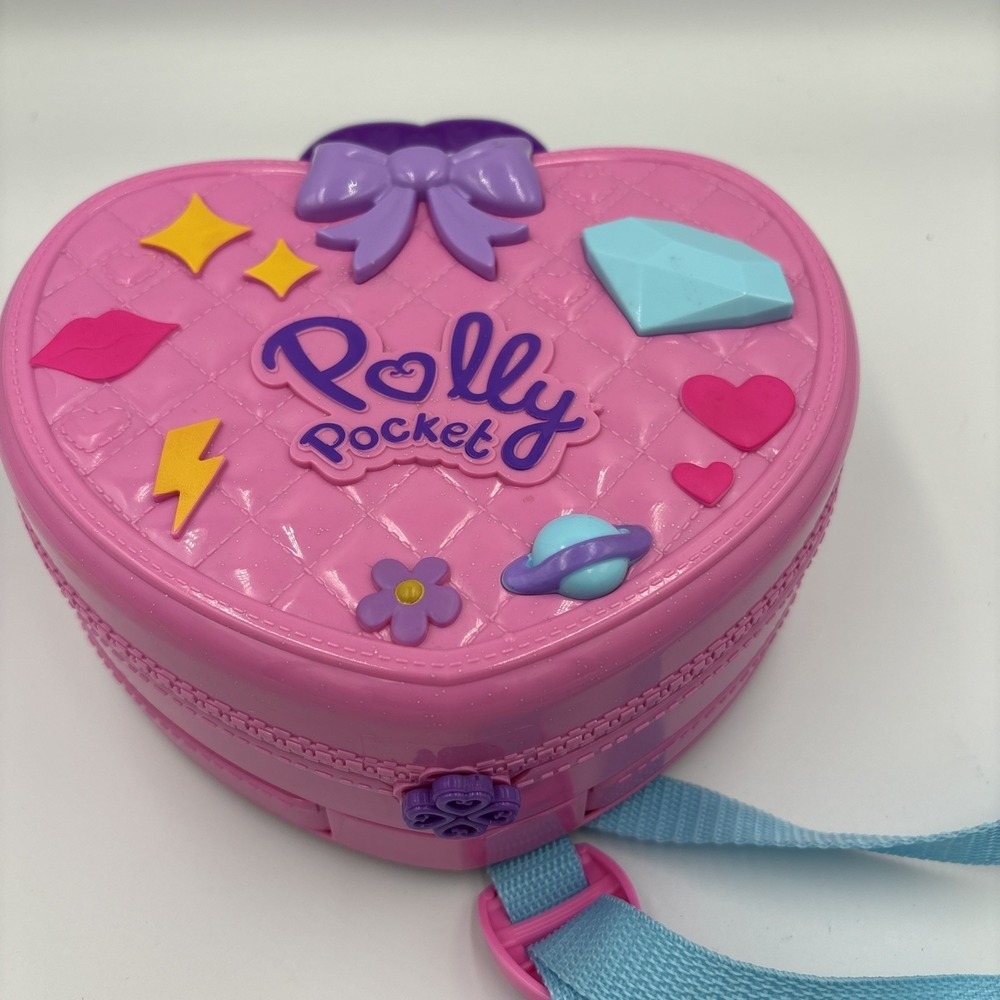 Polly Pocket Theme Park Tiny Is Mighty Playset Backpack Heart Shape With Straps